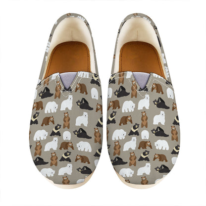 Cute Bear Pattern Print Casual Shoes
