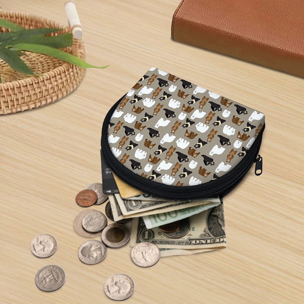 Cute Bear Pattern Print Coin Purse