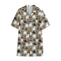 Cute Bear Pattern Print Cotton Hawaiian Shirt