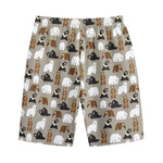 Cute Bear Pattern Print Cotton Shorts