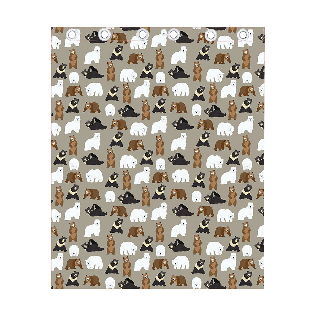 Cute Bear Pattern Print Curtain