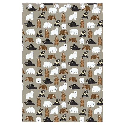 Cute Bear Pattern Print Curtain