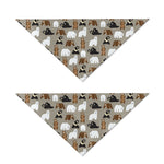 Cute Bear Pattern Print Dog Bandana
