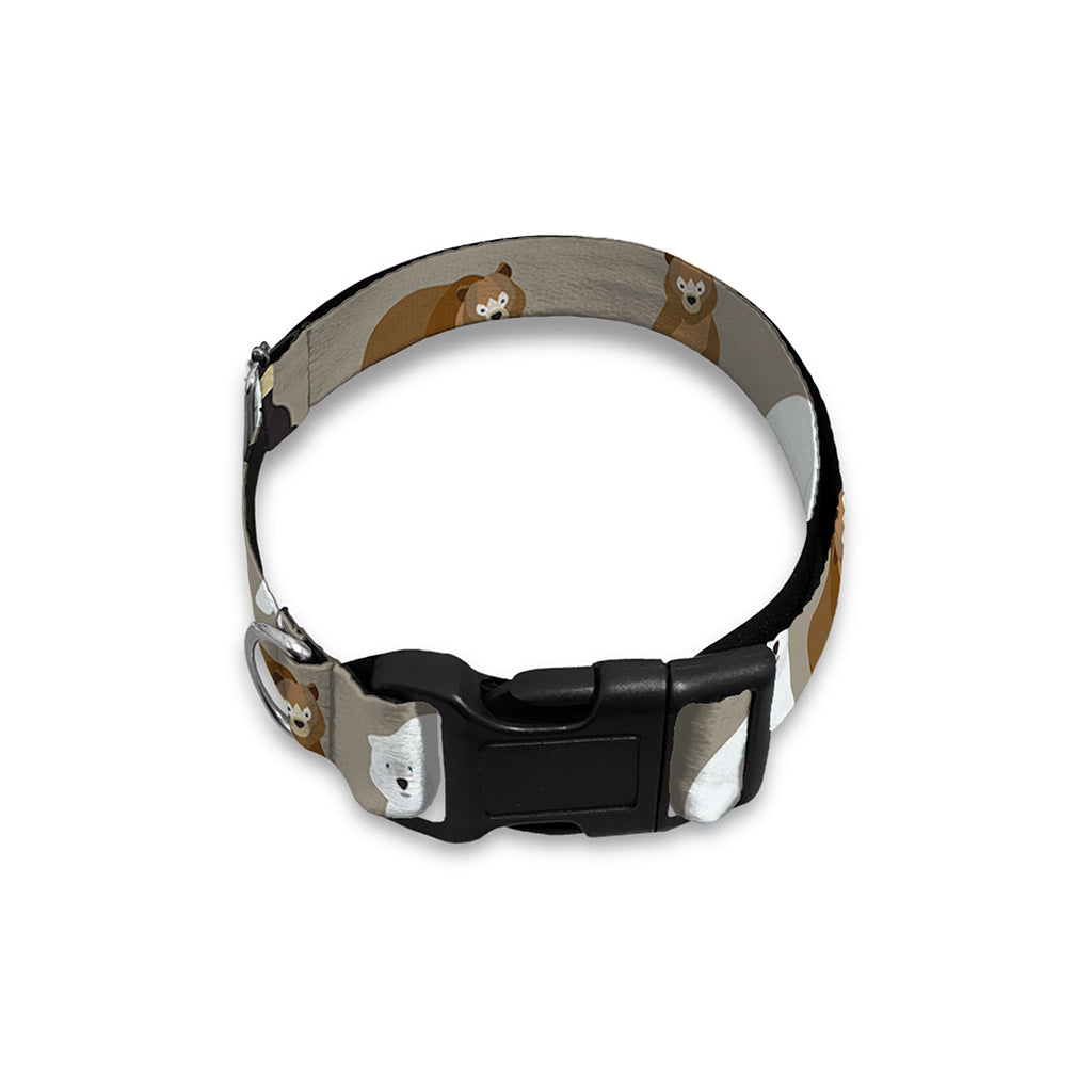 Cute Bear Pattern Print Dog Collar