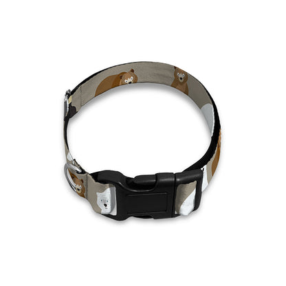 Cute Bear Pattern Print Dog Collar
