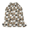 Cute Bear Pattern Print Drawstring Bag