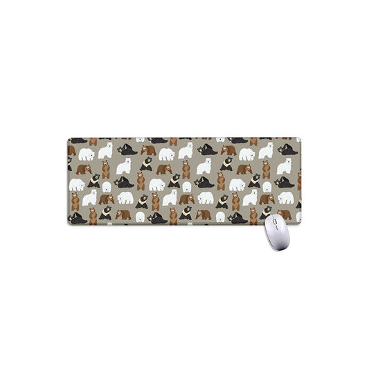 Cute Bear Pattern Print Extended Mouse Pad