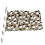 Cute Bear Pattern Print Flag