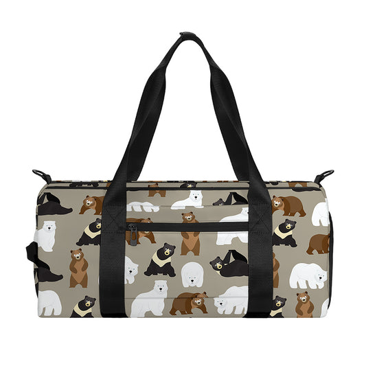 Cute Bear Pattern Print Gym Bag