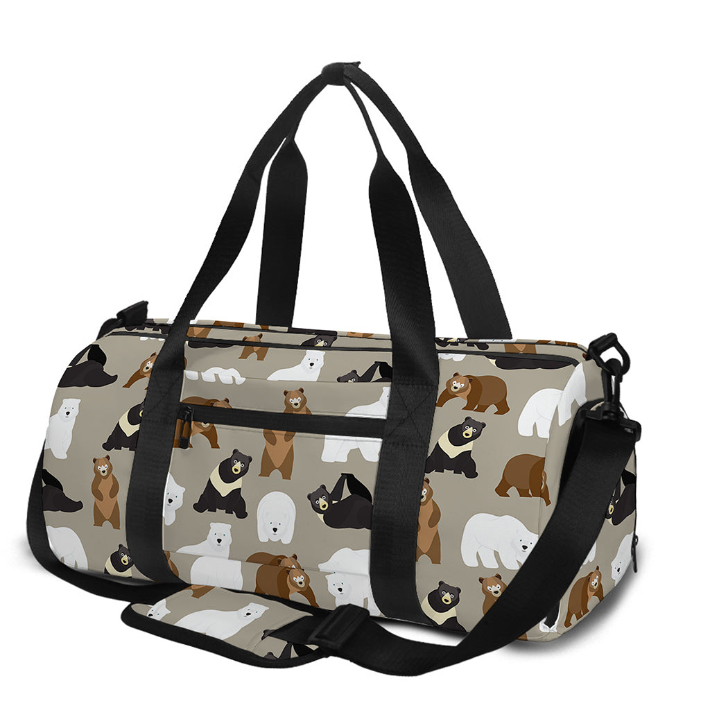 Cute Bear Pattern Print Gym Bag