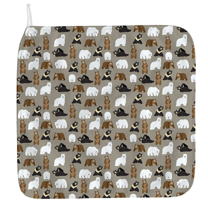Cute Bear Pattern Print Hand Towel