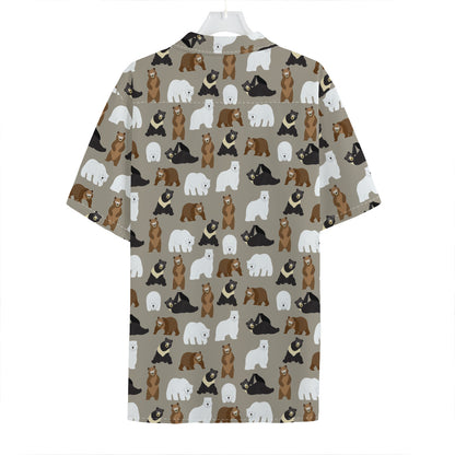 Cute Bear Pattern Print Hawaiian Shirt