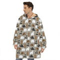 Cute Bear Pattern Print Hoodie Blanket