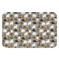 Cute Bear Pattern Print Indoor Door Mat