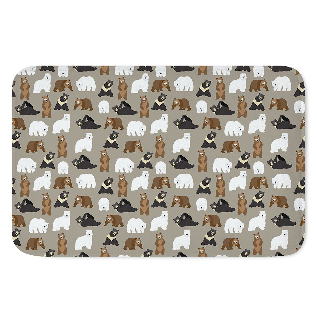 Cute Bear Pattern Print Indoor Door Mat