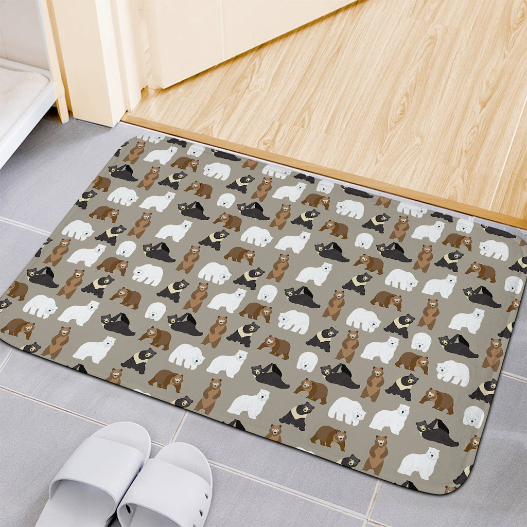 Cute Bear Pattern Print Indoor Door Mat