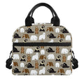 Cute Bear Pattern Print Insulated Lunch Bag
