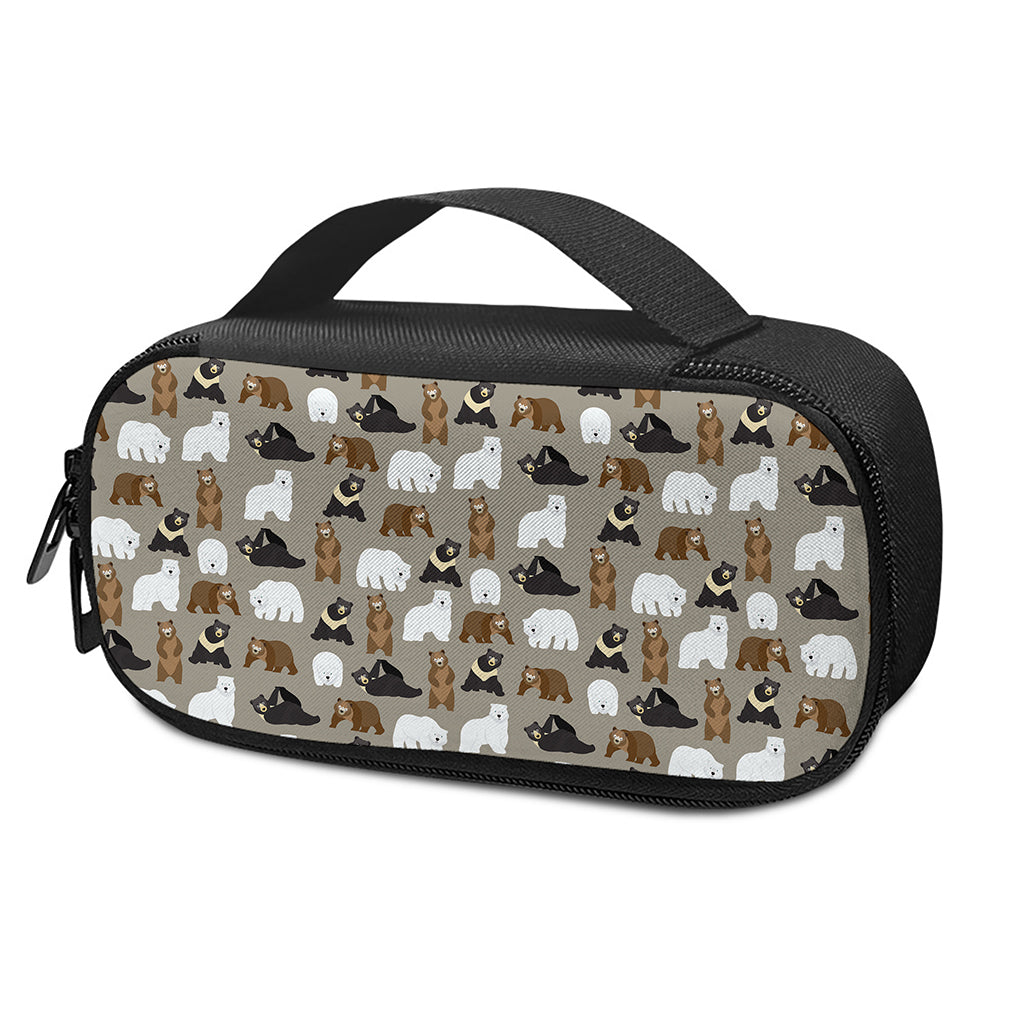 Cute Bear Pattern Print Insulin Cooler Travel Case