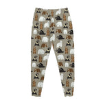 Cute Bear Pattern Print Jogger Pants