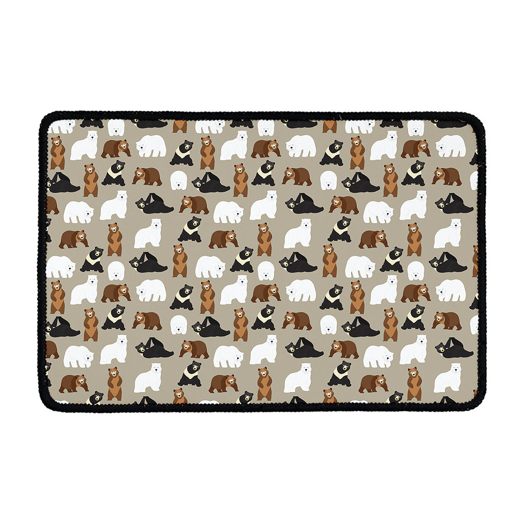 Cute Bear Pattern Print Kitchen Mat