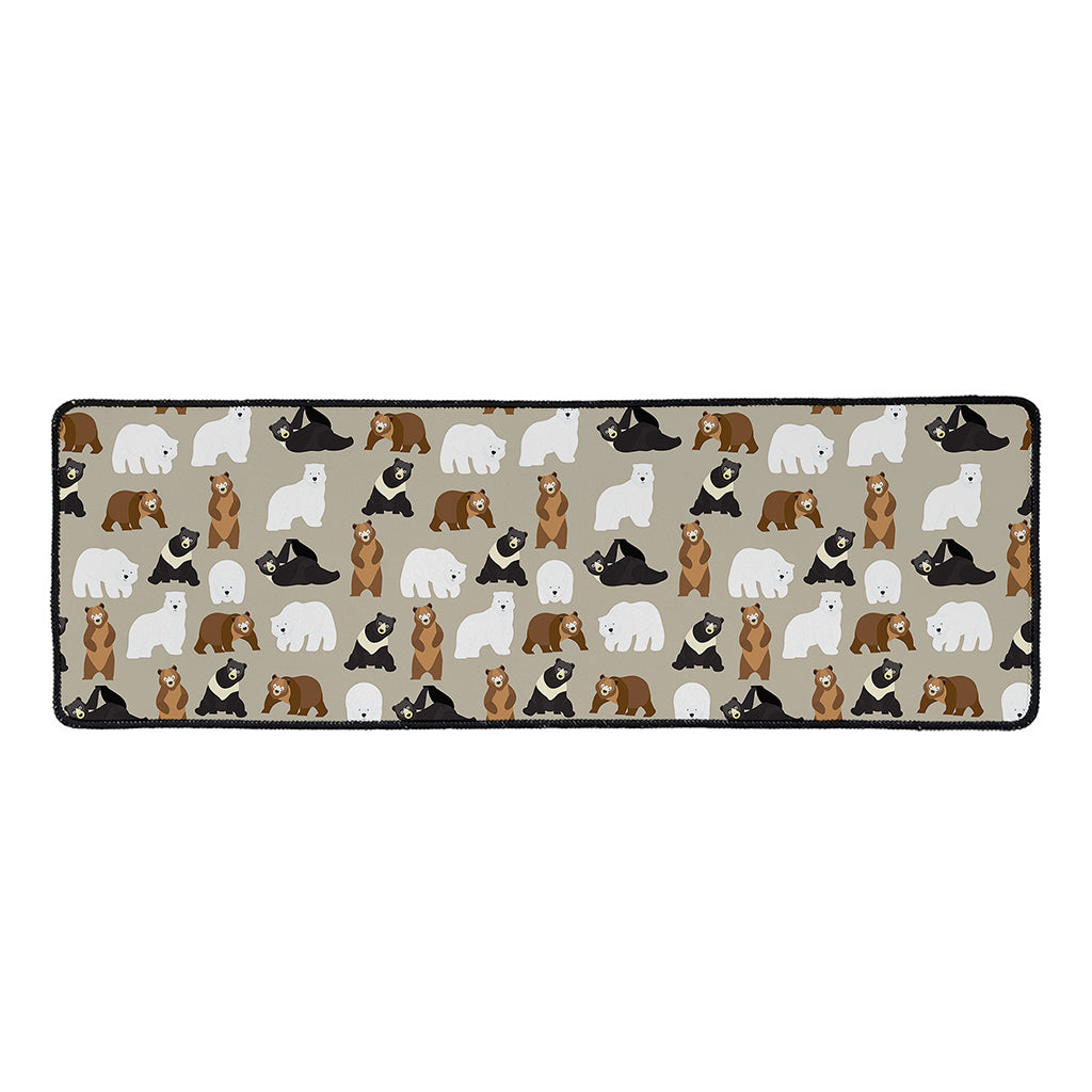 Cute Bear Pattern Print Long Kitchen Mat