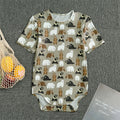 Cute Bear Pattern Print Men's Bodysuit