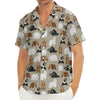 Cute Bear Pattern Print Men's Deep V-Neck Shirt