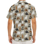 Cute Bear Pattern Print Men's Deep V-Neck Shirt