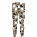Cute Bear Pattern Print Men's Leggings