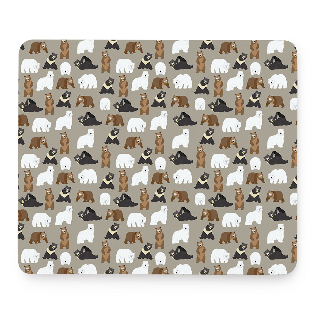 Cute Bear Pattern Print Mouse Pad