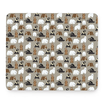 Cute Bear Pattern Print Mouse Pad