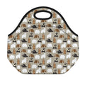 Cute Bear Pattern Print Neoprene Lunch Bag