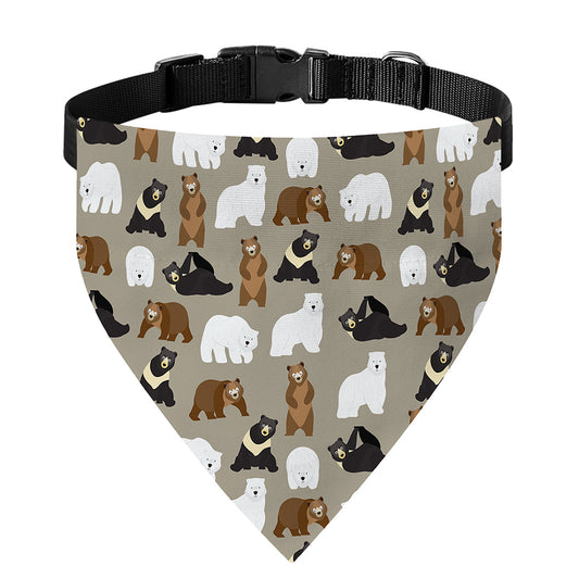 Cute Bear Pattern Print Over The Collar Dog Bandana