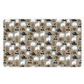 Cute Bear Pattern Print Polyester Doormat