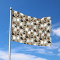 Cute Bear Pattern Print Polyester Flag
