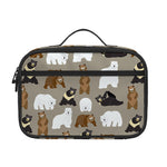 Cute Bear Pattern Print Portable Lunch Bag