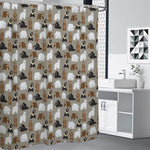 Cute Bear Pattern Print Premium Shower Curtain