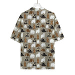 Cute Bear Pattern Print Rayon Hawaiian Shirt