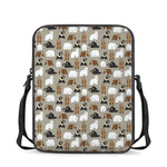 Cute Bear Pattern Print Rectangular Crossbody Bag