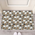 Cute Bear Pattern Print Rubber Doormat