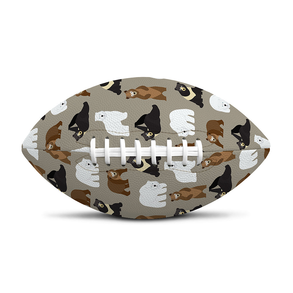 Cute Bear Pattern Print Rugby Ball