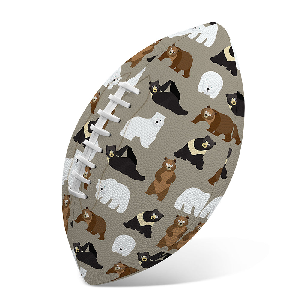 Cute Bear Pattern Print Rugby Ball