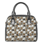 Cute Bear Pattern Print Shoulder Handbag