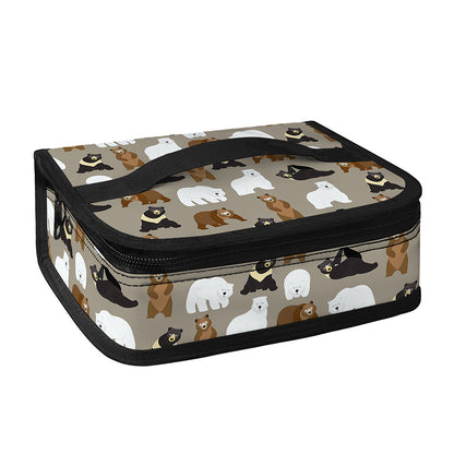 Cute Bear Pattern Print Small Lunch Bag
