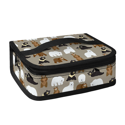Cute Bear Pattern Print Small Lunch Bag