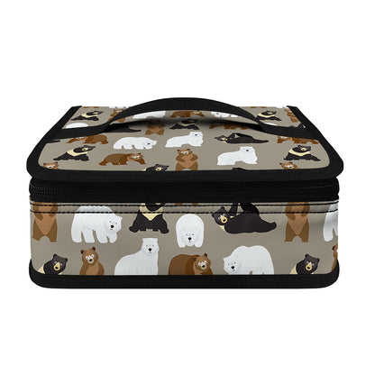 Cute Bear Pattern Print Small Lunch Bag