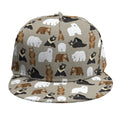Cute Bear Pattern Print Snapback Cap
