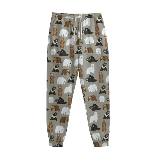 Cute Bear Pattern Print Sweatpants
