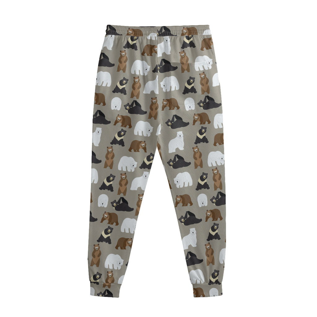 Cute Bear Pattern Print Sweatpants