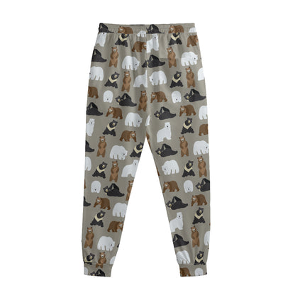 Cute Bear Pattern Print Sweatpants